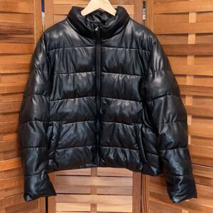 Time and Tru Women XL Black Puffer Jacket Polyester Coat 16-18